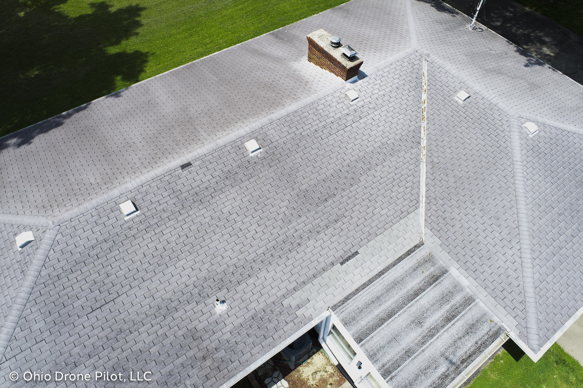 Aerial photo of an aged roof, © Ohio Drone Pilot, LLC