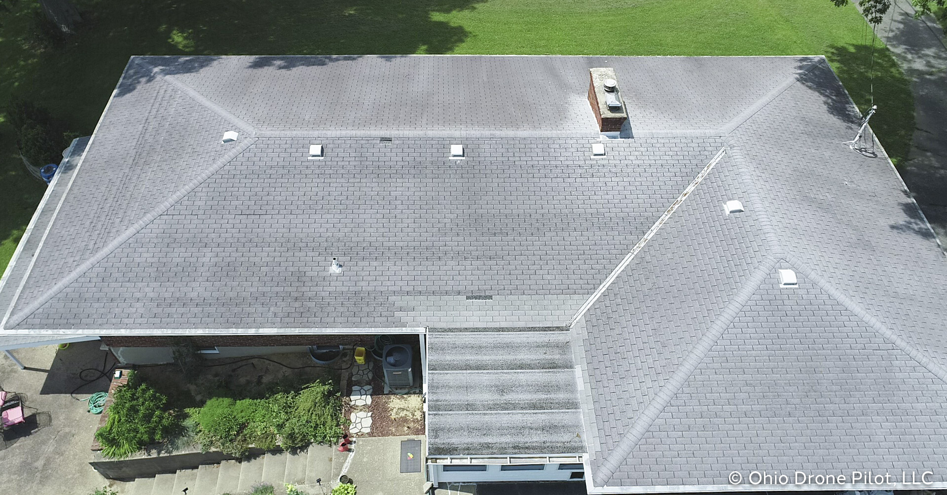 Aerial photo of an aged roof, © Ohio Drone Pilot, LLC