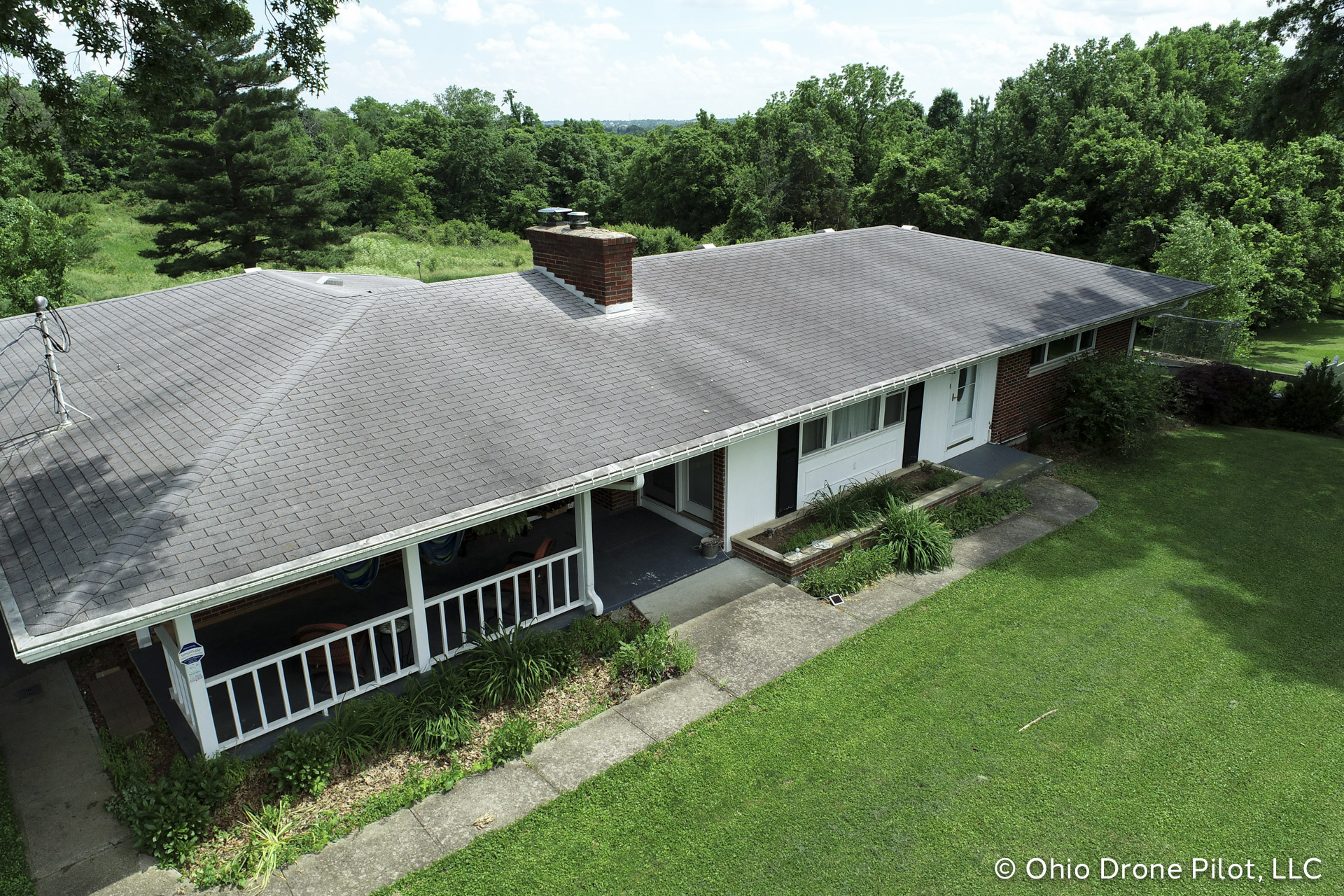 Aerial photo of an aged roof, © Ohio Drone Pilot, LLC